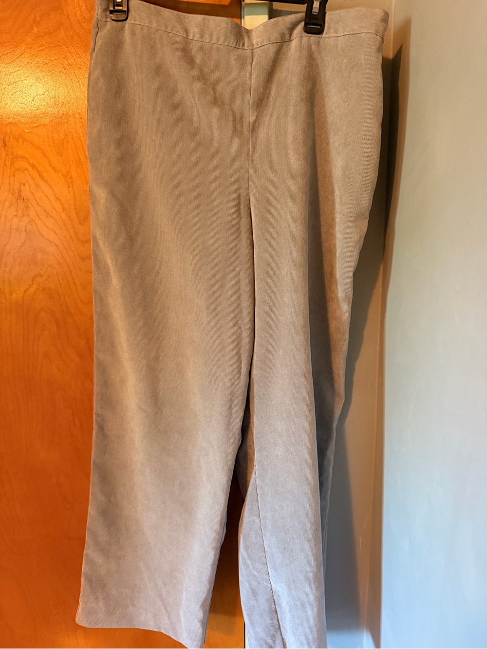 Alfred Dunner Classics Womens Straight Gray Corduroy Pant